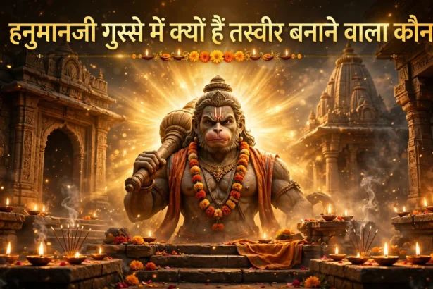 हनुमानजी गुस्से में क्यों हैं तस्वीर बनाने वाला कौन