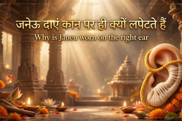जनेऊ दाएं कान पर ही क्यों लपेटते हैं? Why is Janeu worn on the right ear?