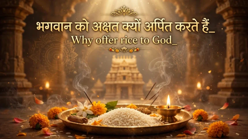 भगवान को अक्षत क्यों अर्पित करते हैं? Why offer rice to God? भगवान को अक्षत क्यों अर्पित करते हैं? Why offer rice to God?