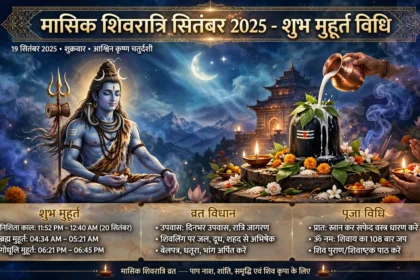 Masik Shivratri September 2025 मासिक शिवरात्रि शुभ मुहूर्त विधि