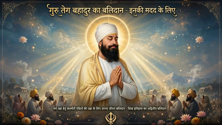 गुरु तेग बहादुर का बलिदान इनकी मदद के लिए गुरु तेग बहादुर का बलिदान इनकी मदद के लिए