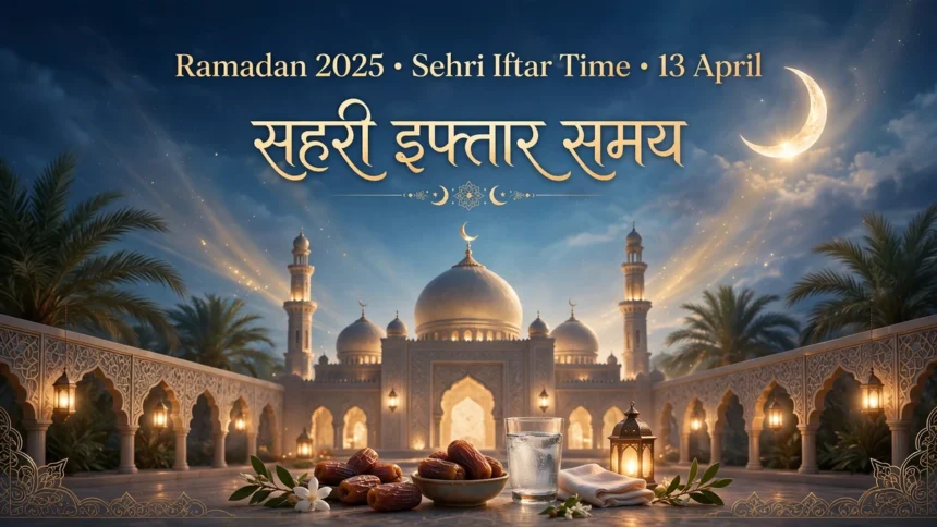 Ramadan 2025 Sehri Iftar Time 13 April सहरी इफ्तार समय